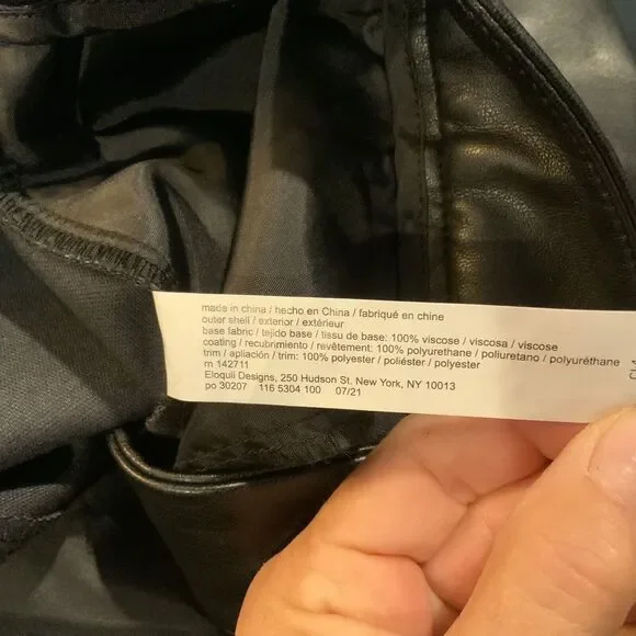 NEW ELOQUII Women's Black Faux‎ Leather Flare Leg Pants Sz 14 NWT - Picture 10 of 11